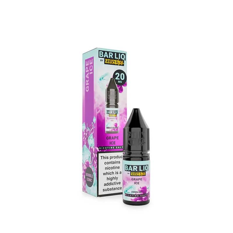 Zeus Juice Bar Liq Grape Ice Nic Salt E-Liquid 10ml - 10mg - Image 2