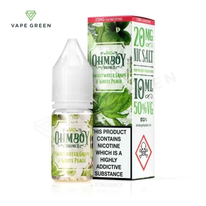 Sweetwater Grape and White Peach Nic Salt E-Liquid by Ohm Boy Volume II
