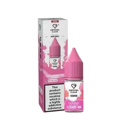 Strawberry Ice Cream Nic Salt by Crystal Clear Bar Salts
