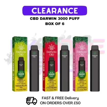 Dawin CBD Disposable Vape 3000 Puffs (Clearance) Box Of 6