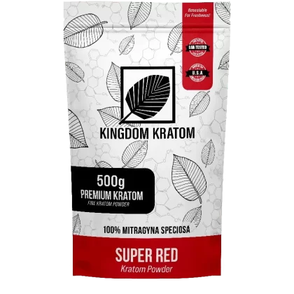 Kingdom Kratom Super Red Kratom Powder - size#25G>50G>250G>500G>1KG