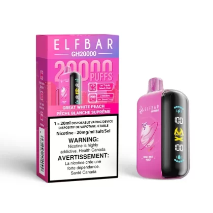 Elf Bar GH 20K Great White Peach Disposable Vape