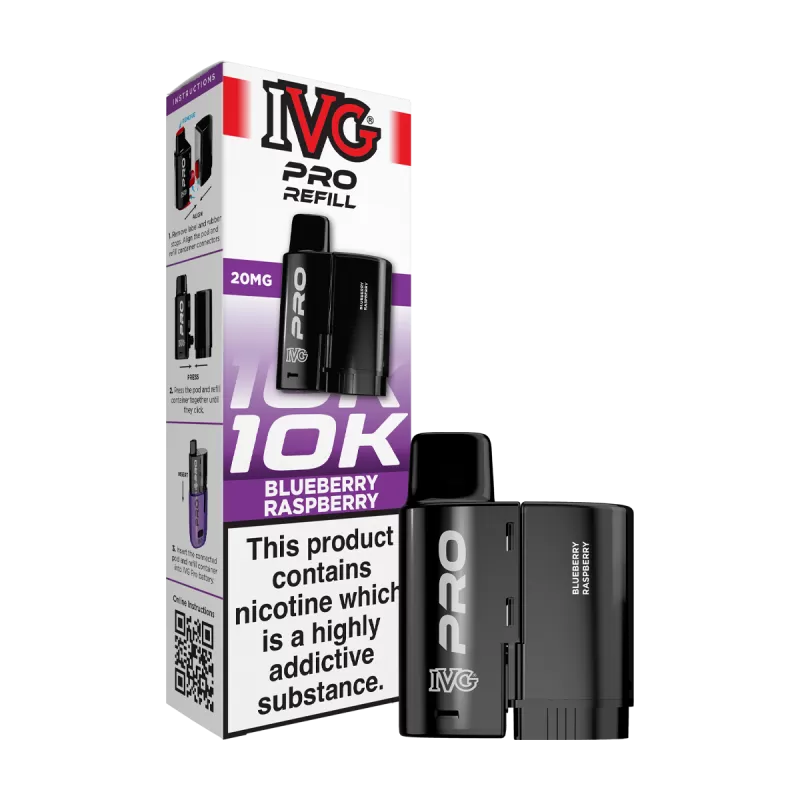 Blueberry Raspberry IVG Pro 12 Refill Pack - Vapeshop Co