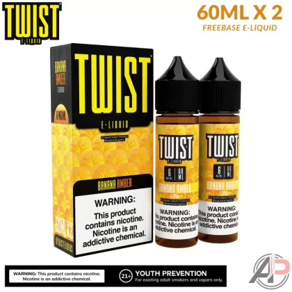 Twist Banana Amber E-Liquid 120mL - Vape Product, Vape Product