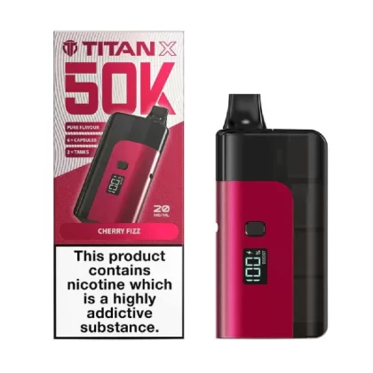 Titan X 50k Prefilled Vape Kit Cherry Fizz - Nicotine Strength#20mg