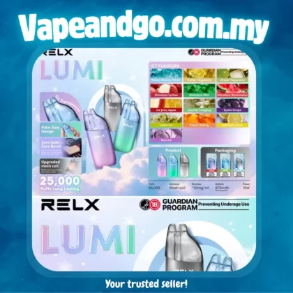RELX Lumi 25K Disposable - Freezy Mineral Water, Freezy Tieguanyin (2C6012)