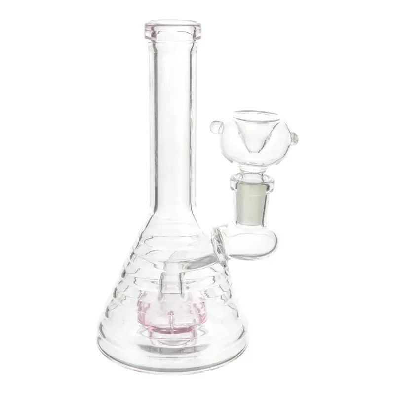 Pink Single Disk Mini Hive Bong – 6 inches mini bong - Vape Store