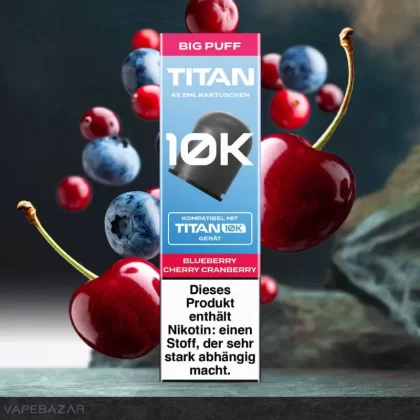 Titan 10k Kartuschen – Blueberry Cherry Cranberry (4er Pack) - TITAN / 20mg/ml