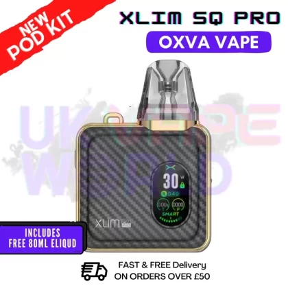 Gold Carbon Oxva Xlim SQ Pro Vape Kit | £19.99 + Free Liq