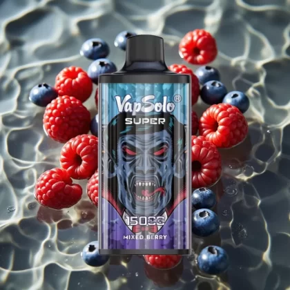Vapsolo Super 15000 Puffs Mixed Berries Disposable Vape – 40ml E-Liquid, 850mAh Mesh Coil, Type-C Charging - Bangvapeaustralia