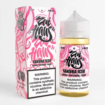 Sakura ICED – Zen Haus – 100mL Freebase – Icy Cherry Peach