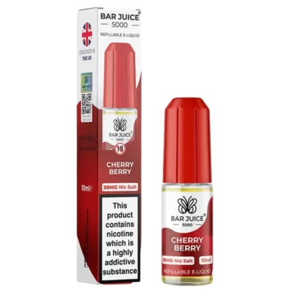 Cherry Berry Nic Salt E-Liquid by Bar Juice 5000 (10ml) - 10mg