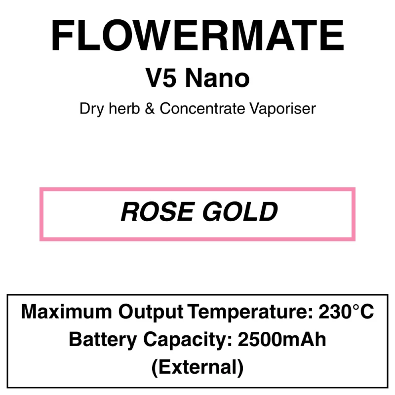 Flowermate V5 Nano – Dry Herb Vaporizer - Vapeys Co Nz - Image 2