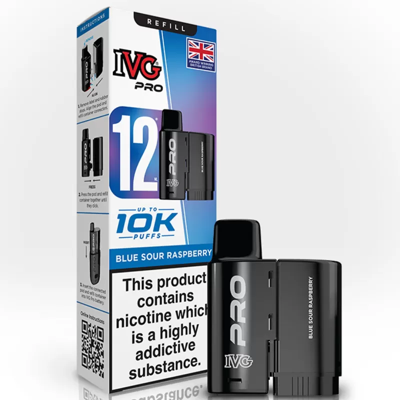 IVG PRO 12 Refill POD 10mg - Raspberry Blast - Image 3