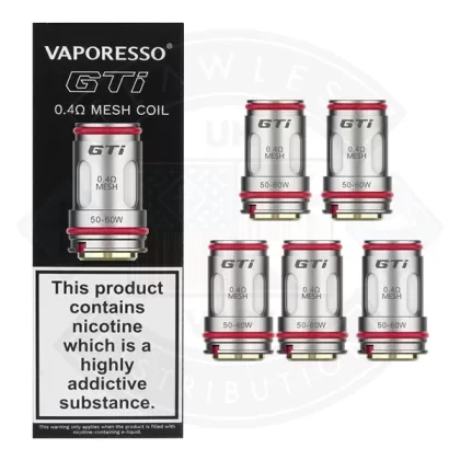 Vaporesso GTi Replacement Mesh Coils/5 Pack - 0.15OHM, 0.2Ohm