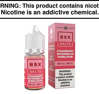STRAWBERRY WATERMELON BUBBLEGUM BY GLAS BASIX NIC SALTS 30ML - Vape Product, Vape Product