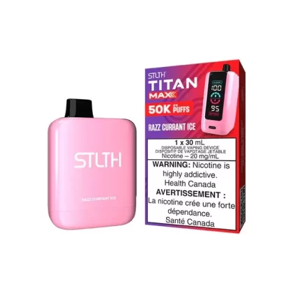 STLTH Titan Max Disposable Vape – 50k Puffs – Razz Currant Ice - Ecigdepot