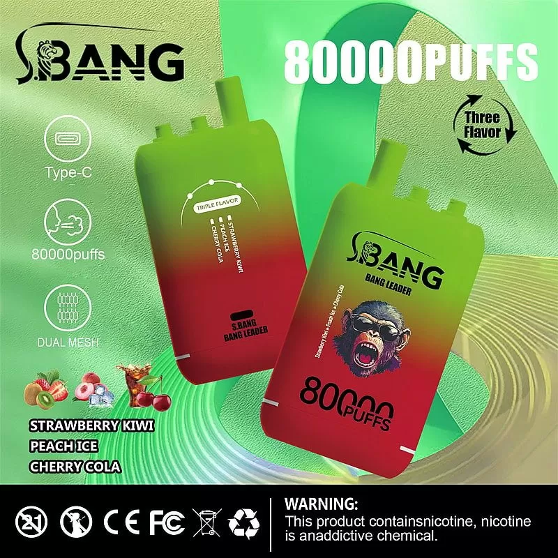 Bang Leader 80K | 80000 puffs, triple option, dual mesh, Type-C rechargeable, bulk disposable vape - Aiviouvapes - Image 3
