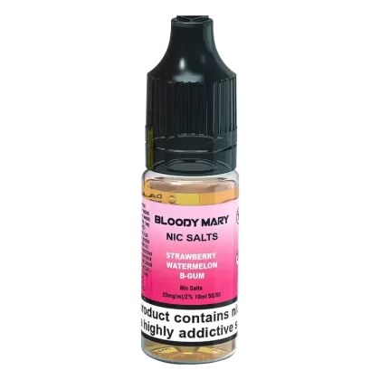 Bloody Mary Strawberry Watermelon B-Gum Nic Salt Vape Juice