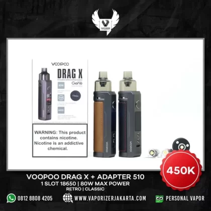 VOOPOO DRAG X AIO KIT + 510 ADAPTER (Authentic)