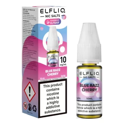Blue Razz Cherry Nic Salt E-Liquid by Elf Bar Elfliq (10ml) - 10mg