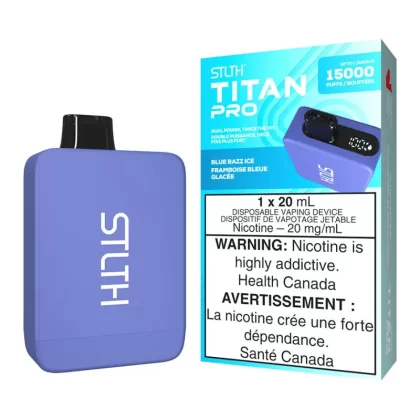 STLTH Titan Pro Disposable Vape Device - Blue Razz Ice - 20mg/ml