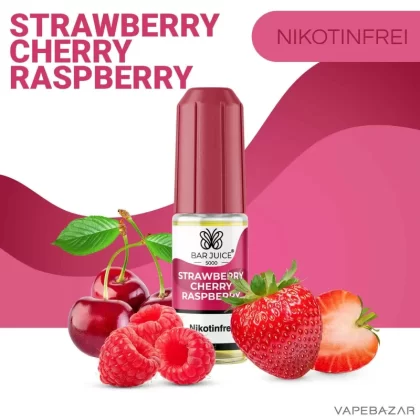 Bar Juice 5000 – Strawberry Cherry Raspberry – Nikotinfrei - Propylenglykol, Glycerin