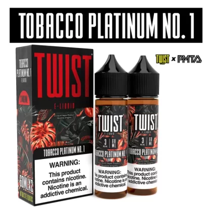 TWIST Menthol & Tobacco Premium E-Liquid 60ml 2pk - Tobacco Platinum No. 1 / 18mg - Skullvaping