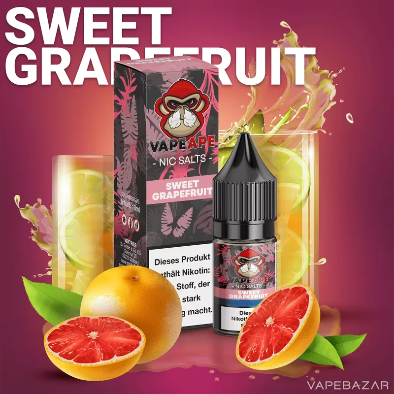 VapeApe – Sweet Grapefruit – Nic Salts - 20mg/ml, 10mg/ml