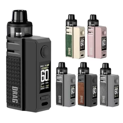 VOOPOO DRAG E60 POD KIT - Color#Black>Coffee>Carbon Fiber>Pink>Golden>Grey