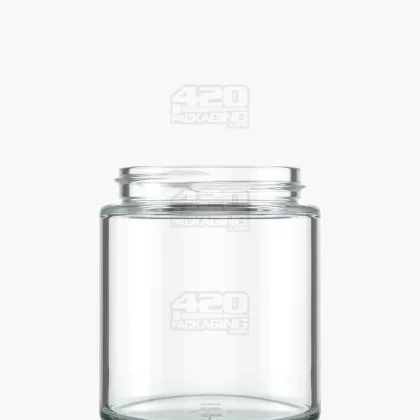 POLLEN GEAR | Kolossus Straight Sided Clear Glass Jars | 66mm – 8oz – 60 Count