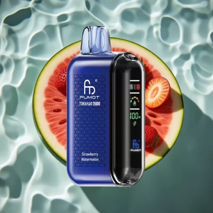 Fumot Tornado 20000 Puffs Strawberry Watermelon Disposable Vape with Dual Mesh Coil & Smart Display - Bangvapeaustralia