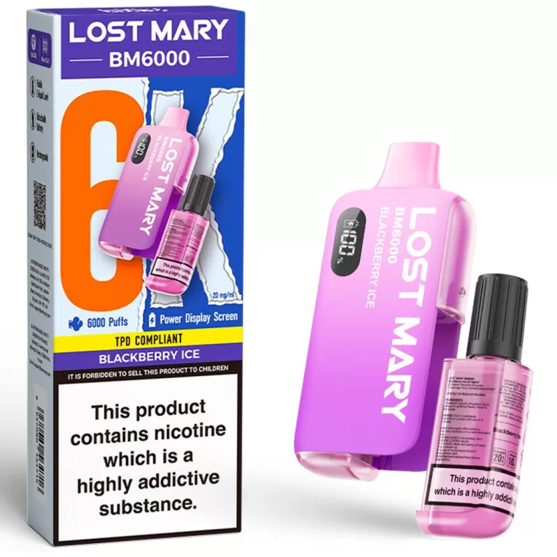 Lost Mary BM6000 Prefilled Vape KIT 10mg - Pineapple Passion Fruit - Image 2