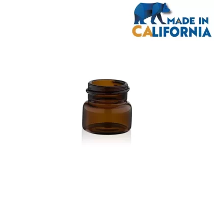 American Glass Vial | Oil Vial 24/400 Thread | 26mm – Amber – 144 Count