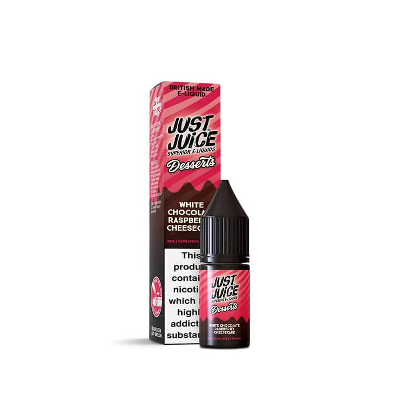 Just Juice Desserts White Chocolate Raspberry Cheesecake 10ml Nic Salt E-Liquid - 20mg