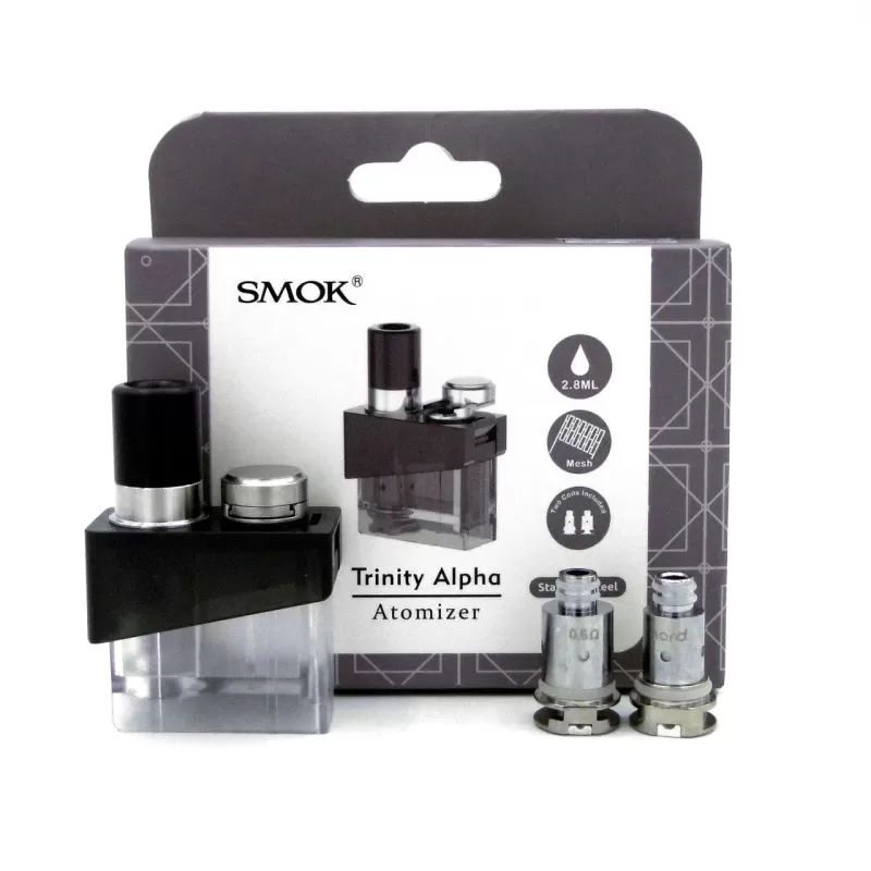 Smok Trinity Alpha Replacement Atomizer (Empty Pod + 2 Mesh Coils)