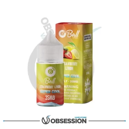 8 Ball Strawberry Lemon Super Cool Salt E liquid 30ml
