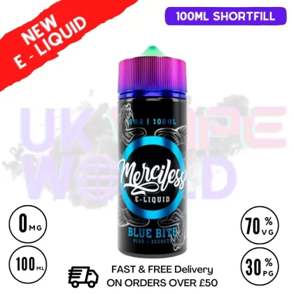 Blue Bite Merciless Shortfill Juice 100ML Eliquid