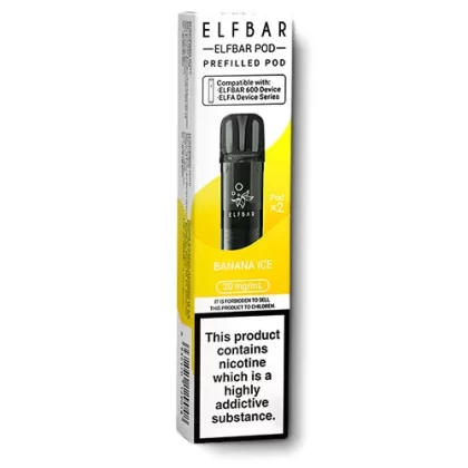Banana Ice Elfbar 600 Prefilled Pods - Ecigarettedirect Co