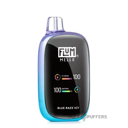 Flum Mello Disposable Vape 5% Nicotine - Flavor#Blossom>Bluebell>Blue Razz Icy>Clear Green>Clear Pink>Clear Unflavored>Cool Mint>Daisy Jazzy>Fabulous>Frozen Watermelon>Miami Mint>Midnight Ba