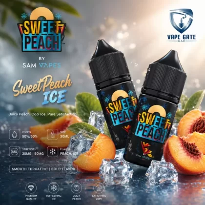 Frozen Sweet Peach Saltnic 30ml - Sam Vapes - 50 mg / 30 ml