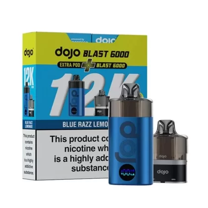 Dojo Blast 12k Puff Bundle Vape Kit By Vaporesso - Nicotine Strength#10mg (Salt)~Flavour#Blue Razz Lemonade>Peanut Chocolate>Pineapple Ice>Lemon Lime>Double Apple>Fizzy Cherry>Blueberry Ice>