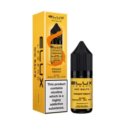 Elux Legend Nic Salts Straight Tobacco E Liquid 10ml - Nicotine Strength#20mg>10mg