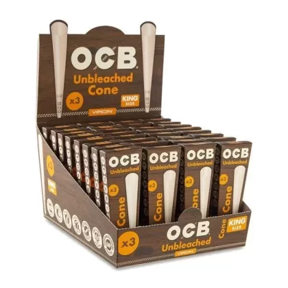 OCB Virgin King Cones - Product#King Cones~Packaging#32 Packs of 3 (96ct)>Single Pack (3ct)
