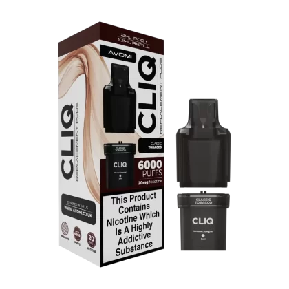 Classic Tobacco Avomi Cliq 6000 Refill Pack - 20mg - Vape Product (C40E55)