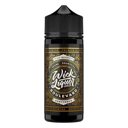Wick Liquor Boulevard Shattered 100ml Vape Juice - Add Nic Shot#0 Nic Shots>1 x 18mg Nic Shot>2 x 18mg Nic Shots