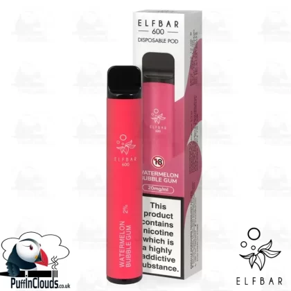 Watermelon Bubble Gum ELFBAR 600 Disposable Pod