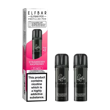 Strawberry Raspberry Elfbar 600 Pods - 20mg - Vape Product (2CE6A5)