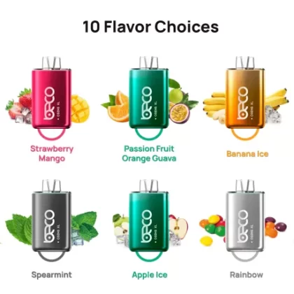 Beco Osens XL Disposable 10000 Puffs Rechargeable Vape - Black Ice, Blueberry Ice; FullBox, One-piece