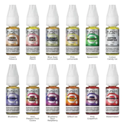 Elfliq Nic Salt E-Liquid - Box of 10 - Sour Apple / 10mg